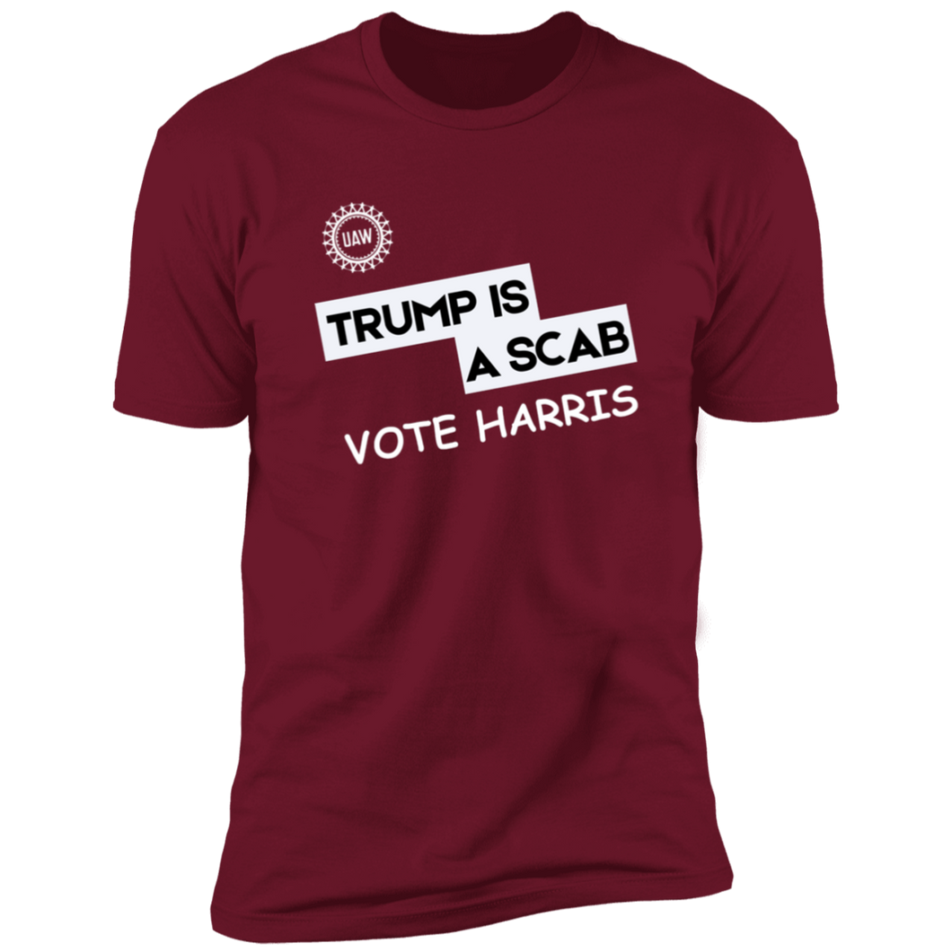 Premium Short Sleeve Tee - Vote Harris - Trump Is A Scab