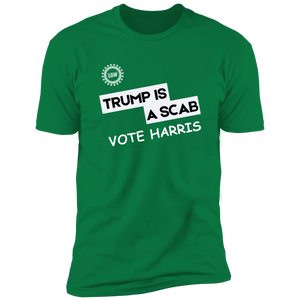 Premium Short Sleeve Tee - Vote Harris - Trump Is A Scab